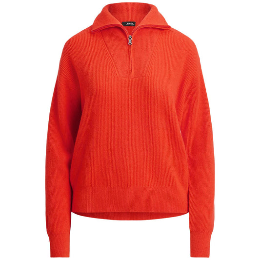 Women's Rib-Knit Cashmere 1/2 Zip Sweater