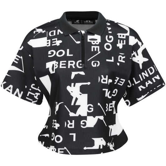 Women's Amila Print 1/4 Zip Polo