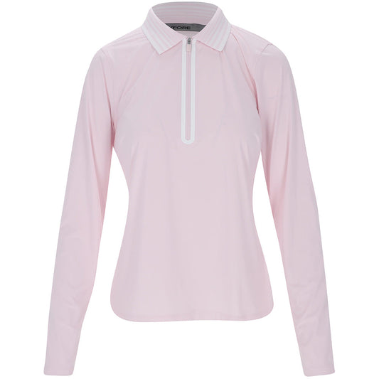 Women's Silky Tech Nylon Long Sleeve Zip Polo