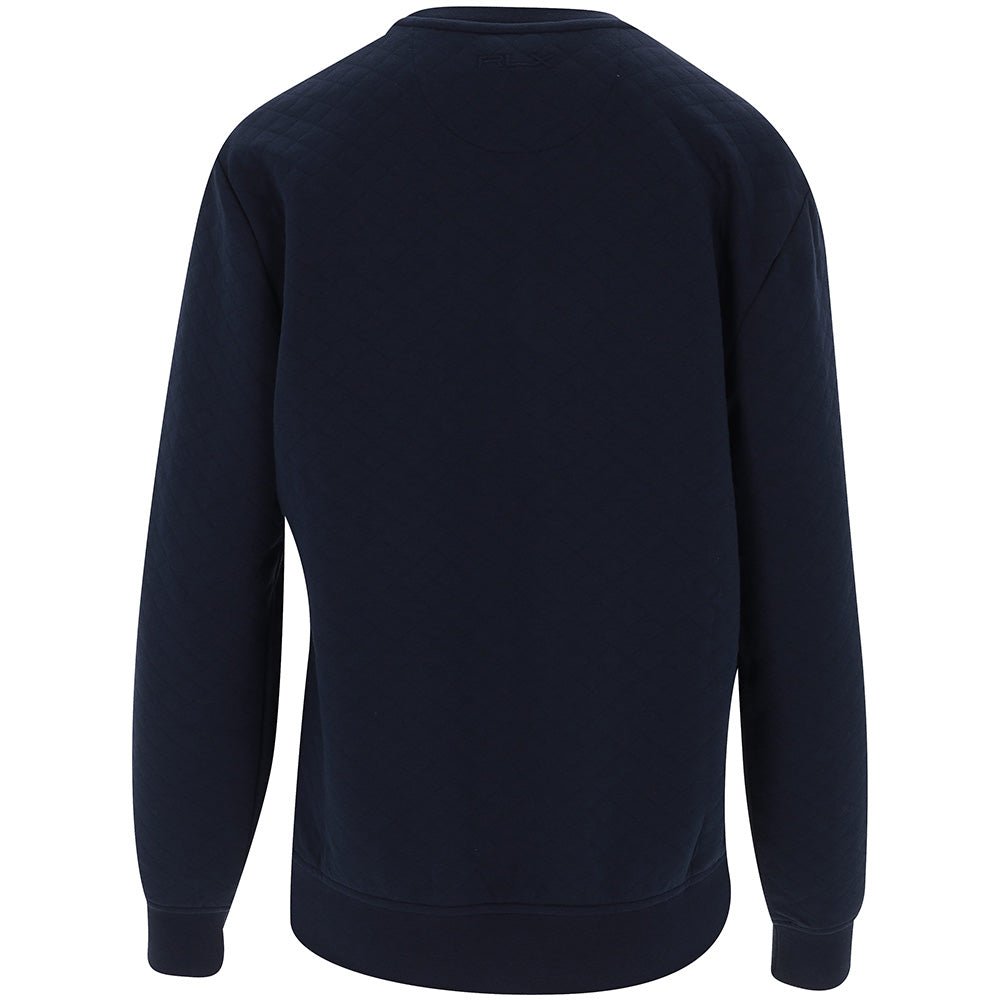 Quilted Double-Knit Crewneck Sweatshirt